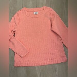 Croft & Barrow Coral Crew Neck quilted pullover